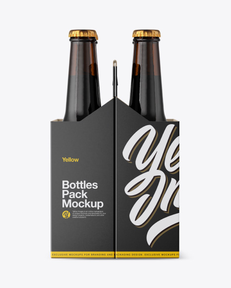 Amber Bottles Pack Mockup