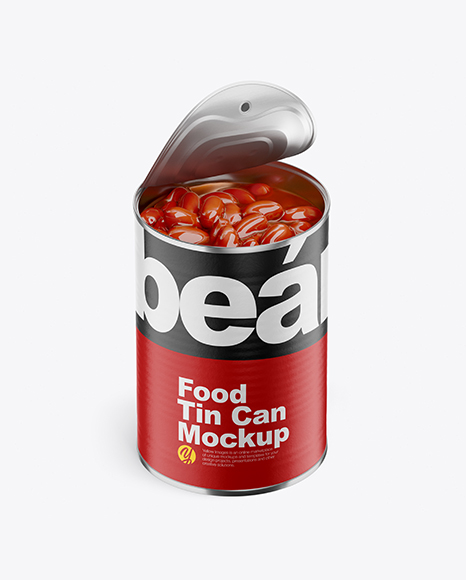 Food Can w/ Red Beans Mockup