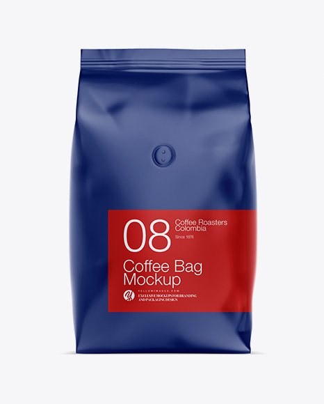 1kg Matte Coffee Bag Mockup