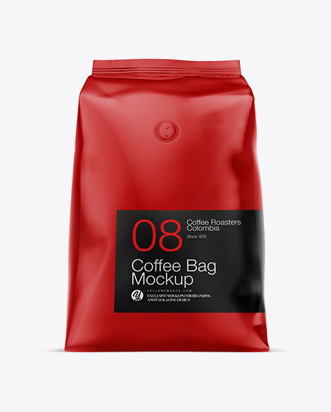 1kg Glossy Coffee Bag Mockup