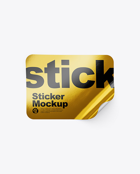 Metallic Sticker Mockup