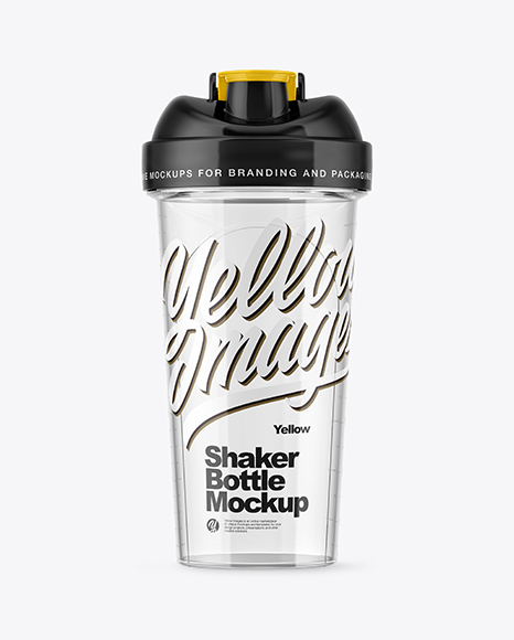 Transparent Shaker Bottle Mockup