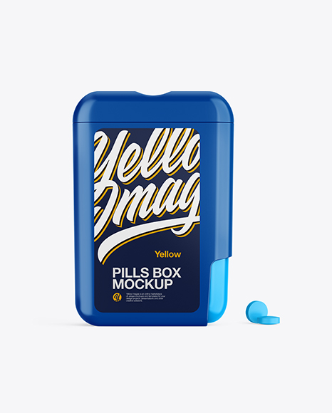 Glossy Pills Box Mockup