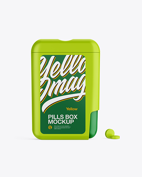 Matte Pills Box Mockup