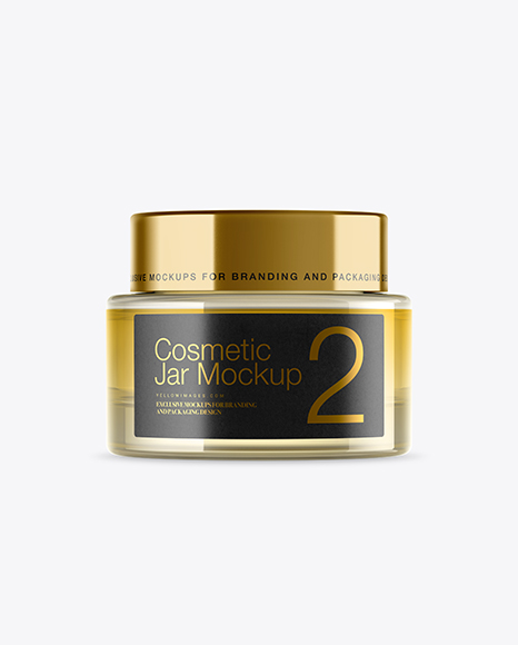 Glass Cosmetic Gel Jar Mockup