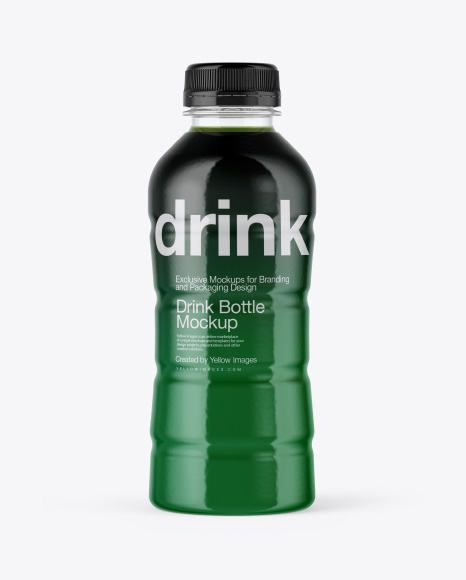 Clear Bottle in Shrink Sleeve Mockup