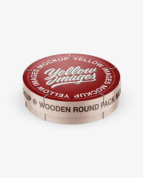 Wooden Round Pack Mockup