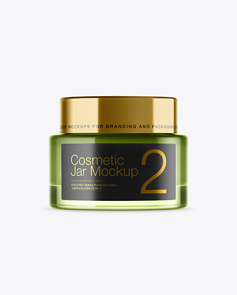 Glass Cosmetic Jar Mockup