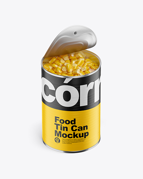 Food Can w/ Corn Mockup