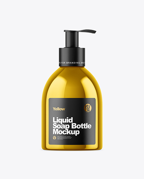 Metallic Liquid Soap Bottle Mockup