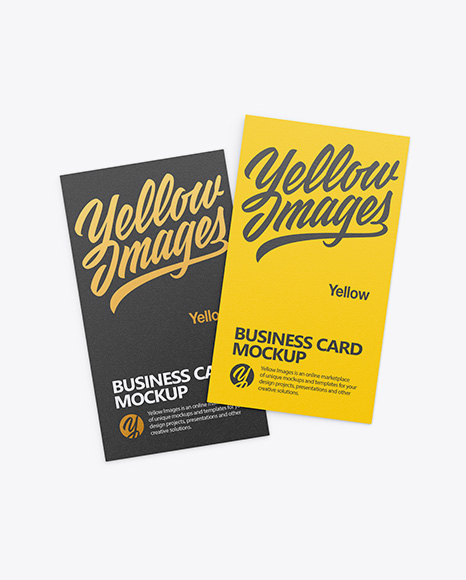 Two Textured Business Cards Mockup