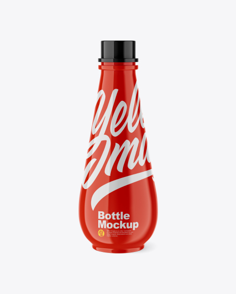 Glossy Plastic Bottle Mockup