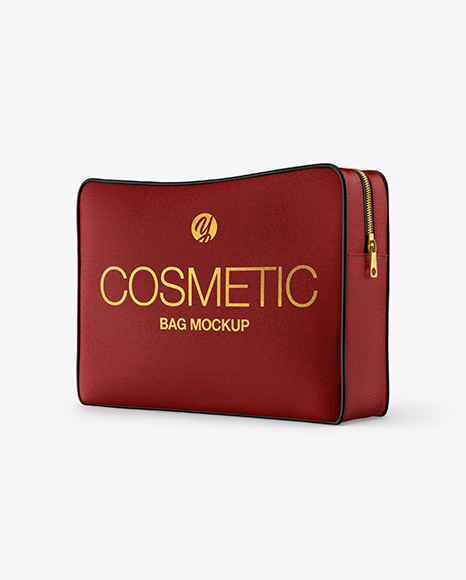 Textured Cosmetic Bag Mockup
