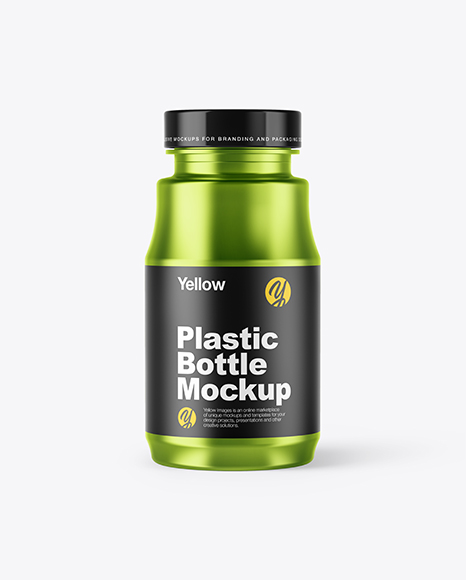 Metallized Pills Bottle Mockup