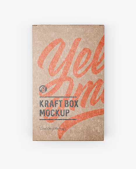 Kraft Paper Box Mockup - Top View