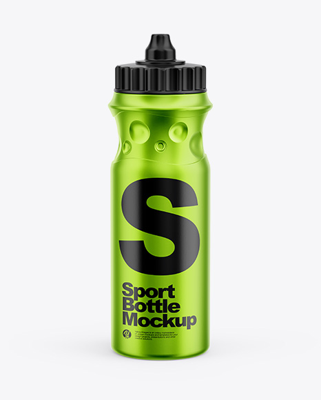 Sport Metallic Bottle Mockup