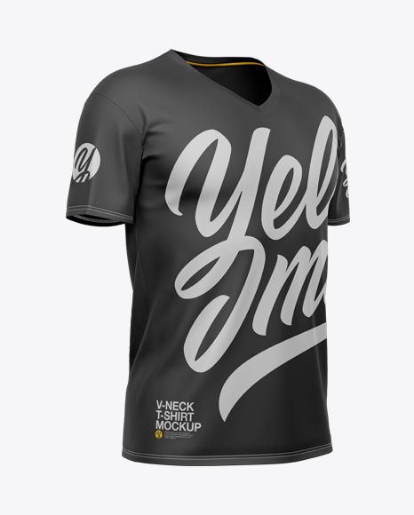 Men’s V-Neck T-Shirt Mockup