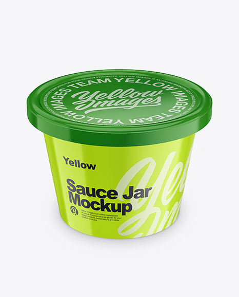 Glossy Sauce Jar Mockup