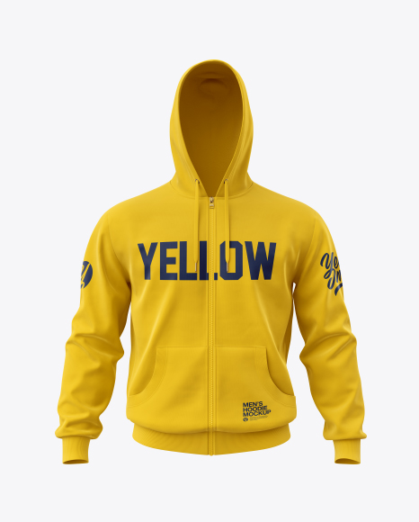 Men’s Full-Zip Hoodie Mockup