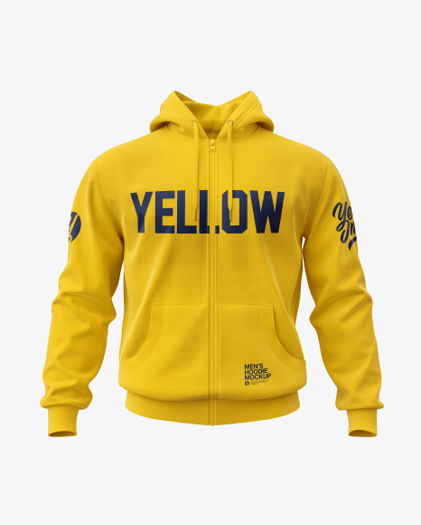 Men’s Full-Zip Hoodie Mockup