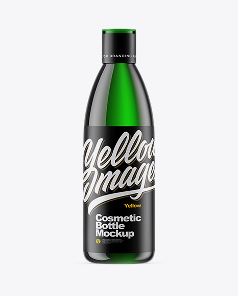 Green Cosmetic Bottle Mockup