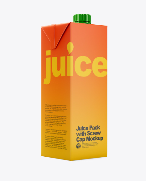 Juice Pack with Screw Cap Mockup