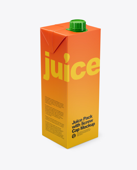 Juice Pack with Screw Cap Mockup