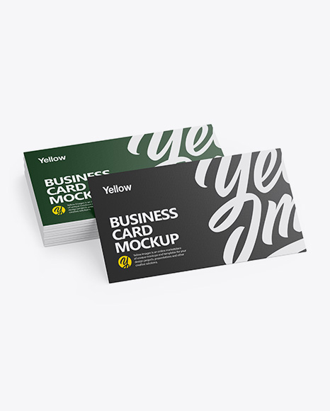 Stack of Paper Business Cards Mockup