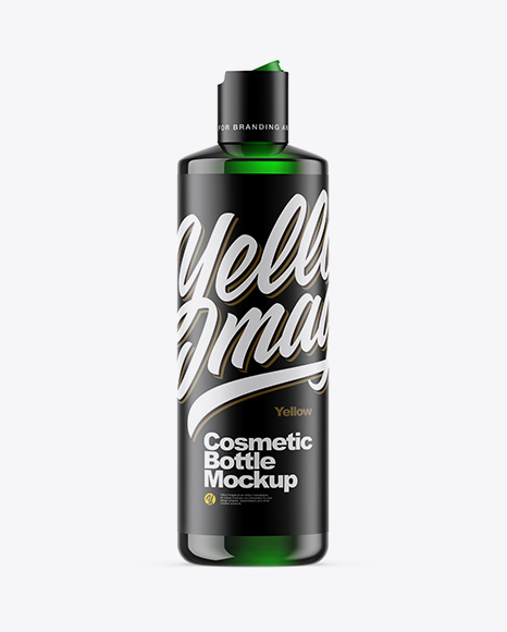 Green Cosmetic Bottle Mockup
