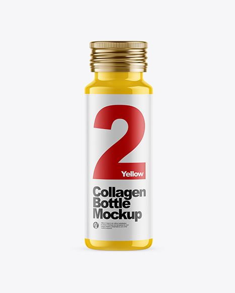 Glossy Collagen Bottle Mockup