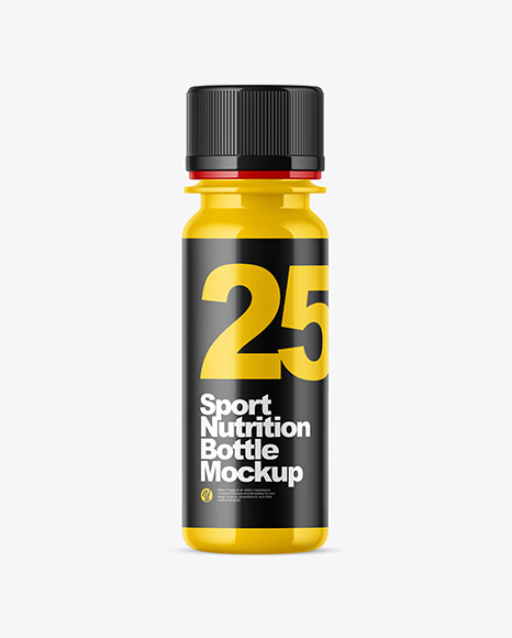 Glossy Sport Nutrition Bottle Mockup
