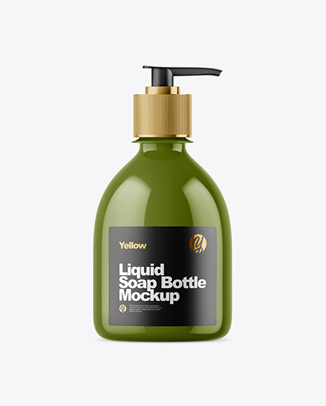 Glossy Liquid Soap Bottle Mockup