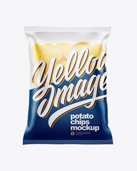 Clear Bag With Corrugated Potato Chips Mockup