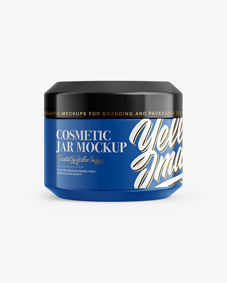 Glossy Cosmetic Jar Mockup