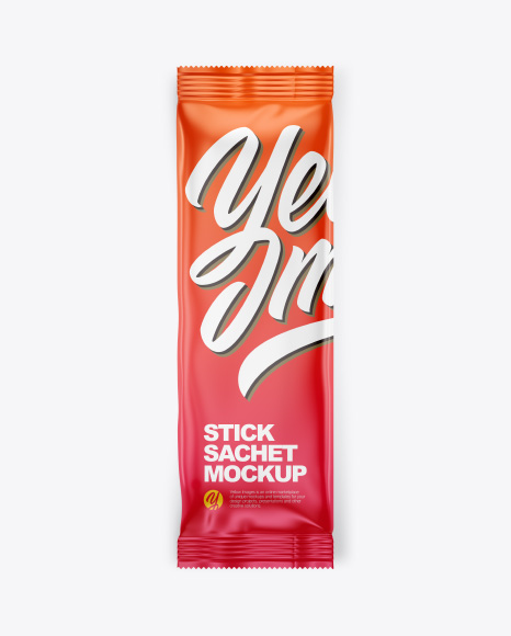 Matte Sachet Stick Mockup