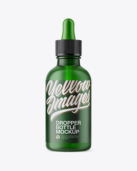 50ml Frosted Green Glass Dropper Bottle