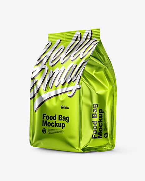 Metallic Food Bag Mockup