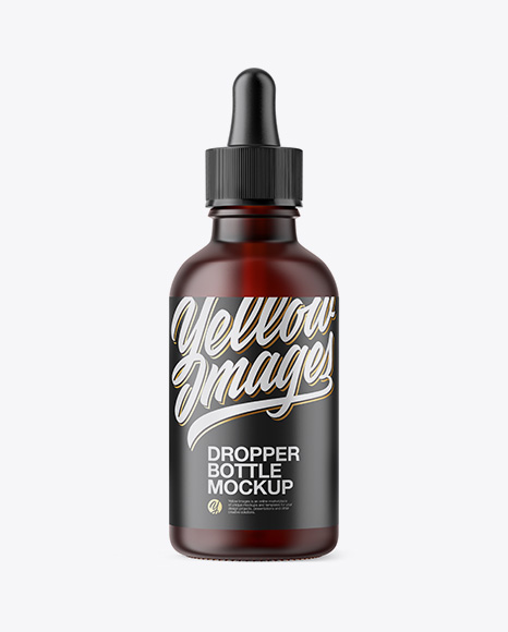 50ml Frosted Dark Amber Glass Dropper Bottle