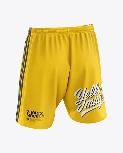 Men’s Soccer Shorts mockup (Back Half Side View)