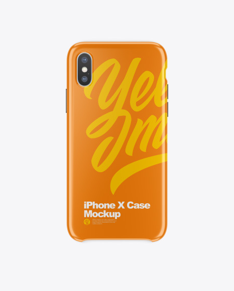 iPhone X Glossy Case Mockup