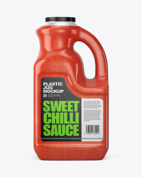 Plastic Jug w/ Sweet Chilli Sauce Mockup