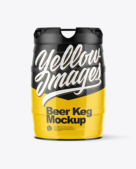 Glossy Beer Keg Mockup