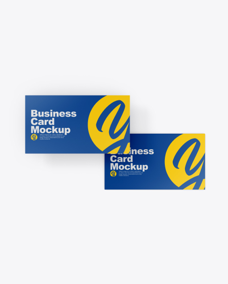 Two Matte Business Cards Mockup