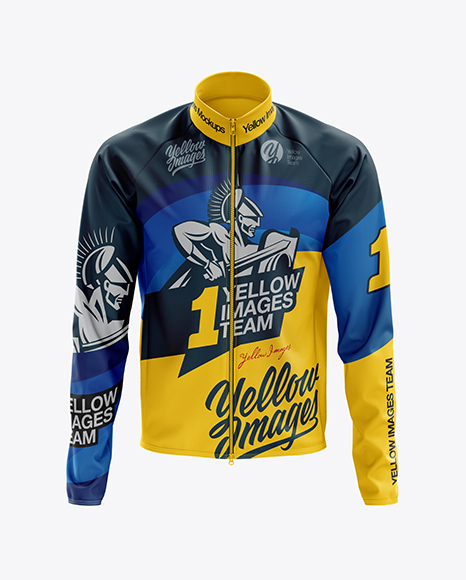 Men’s Cycling Wind Jacket mockup (Front View)