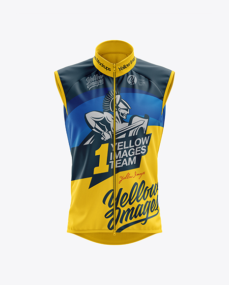 Men’s Cycling Wind Vest mockup (Front View)
