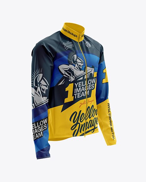 Men’s Cycling Wind Jacket mockup (Half Side View)