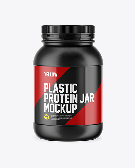 Plastic Protein Jar Mockup