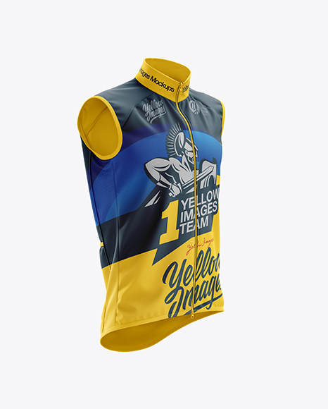 Men’s Cycling Wind Vest mockup (Half Side View)