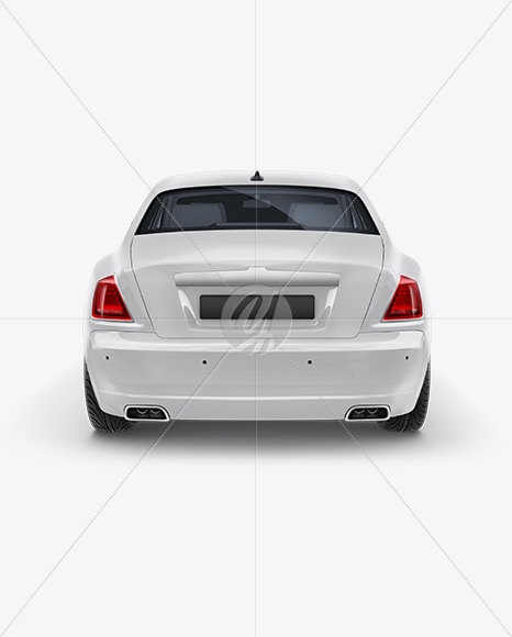 Luxury Car Mockup - Back View