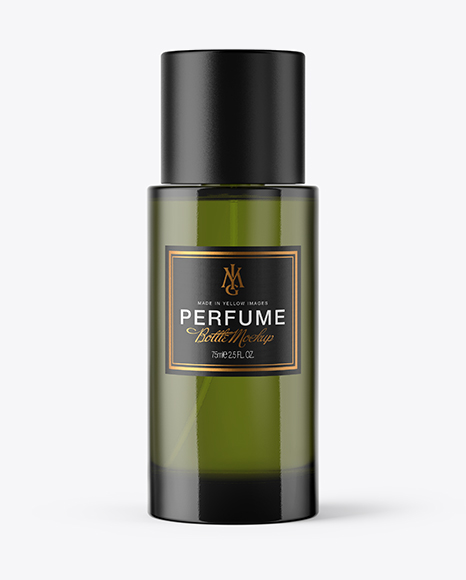 Dark Glass Perfume Bottle Mockup